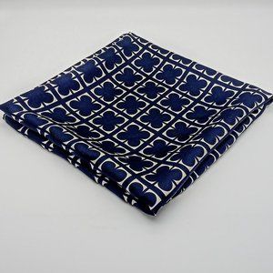 Liz Claiborne Blue and White Geometric Scarf